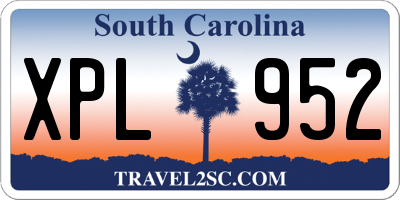 SC license plate XPL952