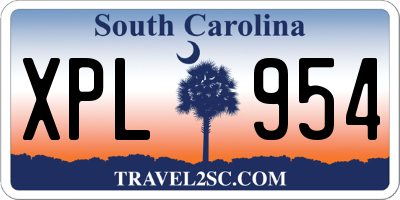 SC license plate XPL954