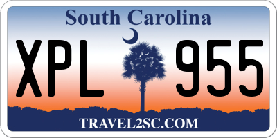SC license plate XPL955