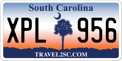 SC license plate XPL956