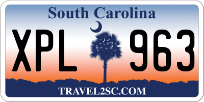 SC license plate XPL963