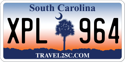 SC license plate XPL964