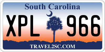 SC license plate XPL966