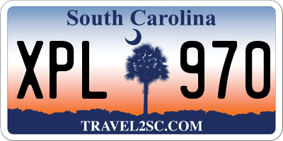 SC license plate XPL970