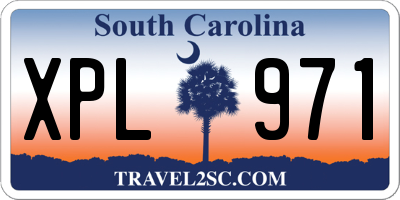 SC license plate XPL971