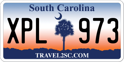SC license plate XPL973