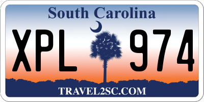 SC license plate XPL974