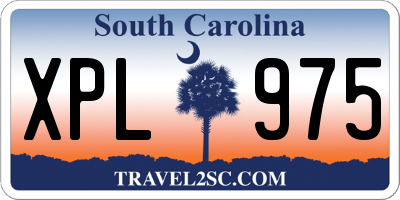 SC license plate XPL975