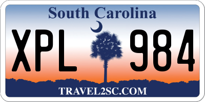SC license plate XPL984