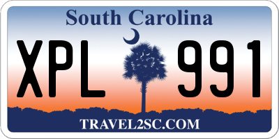 SC license plate XPL991