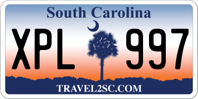 SC license plate XPL997