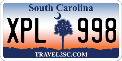SC license plate XPL998