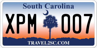 SC license plate XPM007