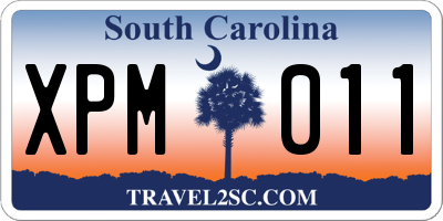 SC license plate XPM011