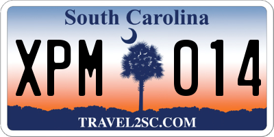 SC license plate XPM014