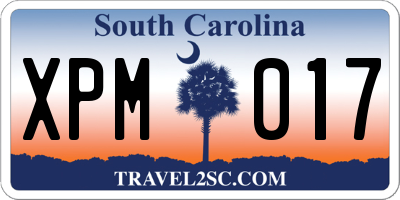 SC license plate XPM017