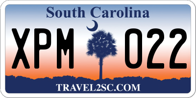 SC license plate XPM022