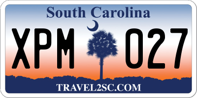 SC license plate XPM027