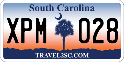 SC license plate XPM028
