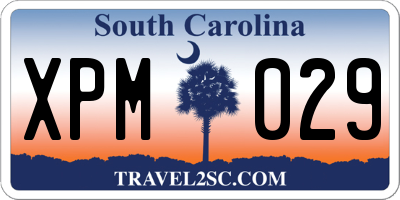 SC license plate XPM029