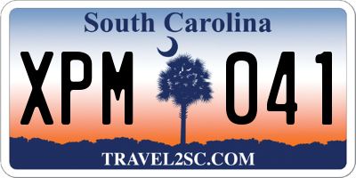 SC license plate XPM041