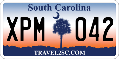 SC license plate XPM042