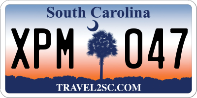 SC license plate XPM047