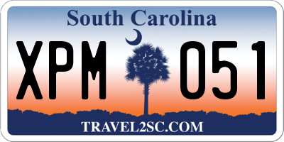 SC license plate XPM051