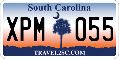 SC license plate XPM055