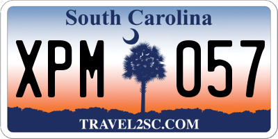 SC license plate XPM057