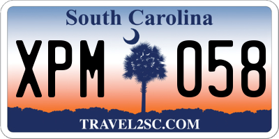 SC license plate XPM058