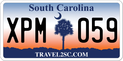 SC license plate XPM059