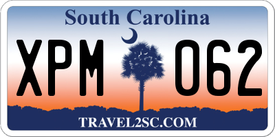 SC license plate XPM062
