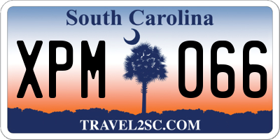 SC license plate XPM066