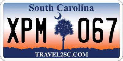 SC license plate XPM067