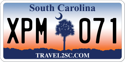 SC license plate XPM071