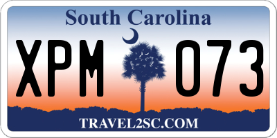 SC license plate XPM073