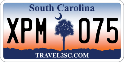 SC license plate XPM075