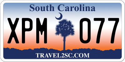 SC license plate XPM077