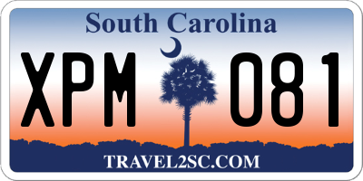 SC license plate XPM081