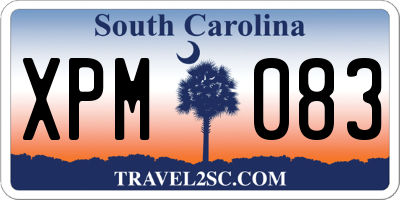 SC license plate XPM083
