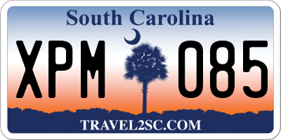 SC license plate XPM085