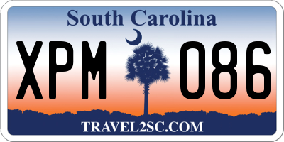 SC license plate XPM086
