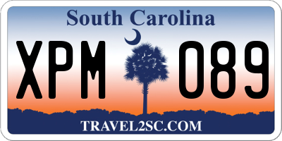 SC license plate XPM089