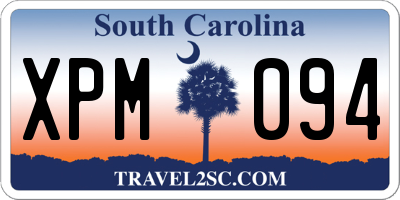 SC license plate XPM094