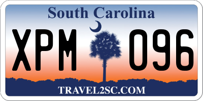 SC license plate XPM096