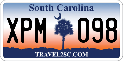 SC license plate XPM098