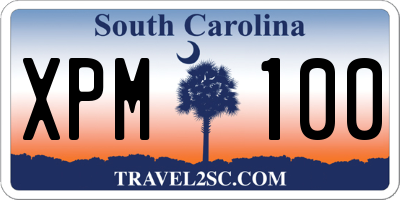 SC license plate XPM100