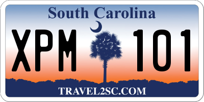 SC license plate XPM101