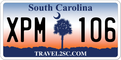 SC license plate XPM106